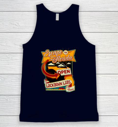 Escape To Florida Shirt Ron DeSantis (Print on front and back) Tank Top 12