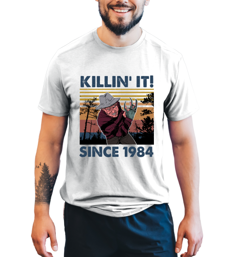 Nightmare On Elm Street Vintage T Shirt, Killin' It Since 1984 Shirt, Freddy Krueger T Shirt, Halloween Gifts