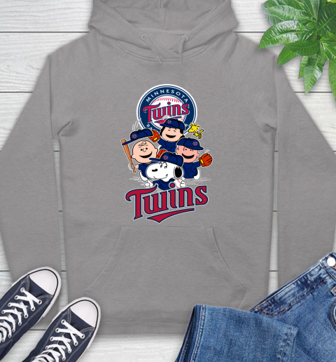 MLB Minnesota Twins Snoopy Charlie Brown Woodstock The Peanuts Movie Baseball T Shirt_000 Hoodie 6