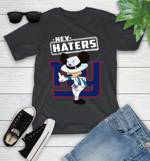 NFL Hey Haters Mickey Football Sports New York Giants Youth T-Shirt