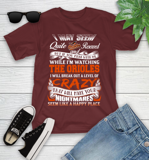 Baltimore Orioles MLB Baseball Don't Mess With Me While I'm Watching My Team Youth T-Shirt 14