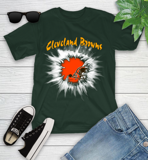 Cleveland Browns NFL Football Adoring Fan Rip Sports Youth T-Shirt 5