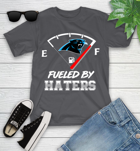 Carolina Panthers NFL Football Fueled By Haters Sports Youth T-Shirt 6