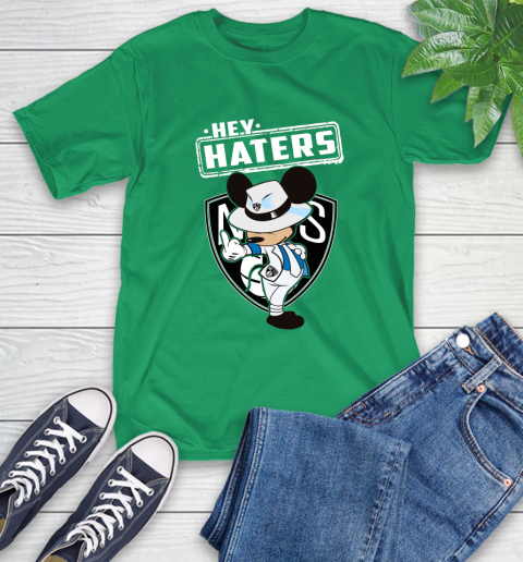 NBA Hey Haters Mickey Basketball Sports Brooklyn Nets T-Shirt 7