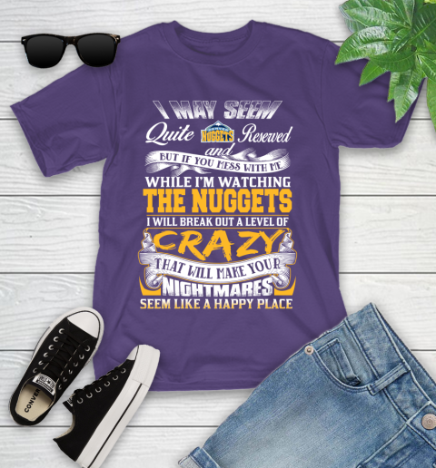 Denver Nuggets NBA Basketball Don't Mess With Me While I'm Watching My Team Youth T-Shirt 3