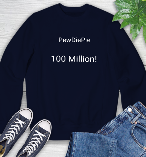 Pewdiepie 100 Mil Merch Sweatshirt Tee For Sports
