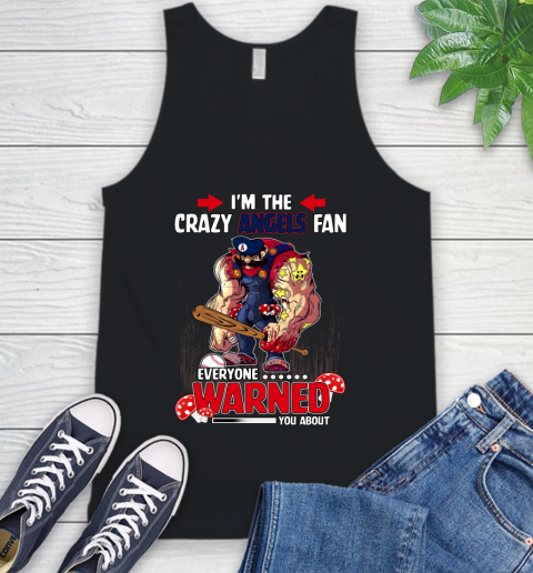 Los Angeles Angels MLB Baseball Mario I'm The Crazy Fan Everyone Warned You About Tank Top
