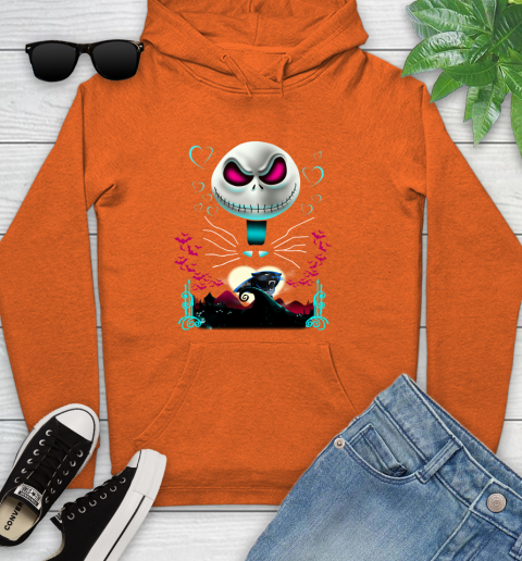 NFL Carolina Panthers Jack Skellington Sally The Nightmare Before Christmas Football Youth Hoodie 4