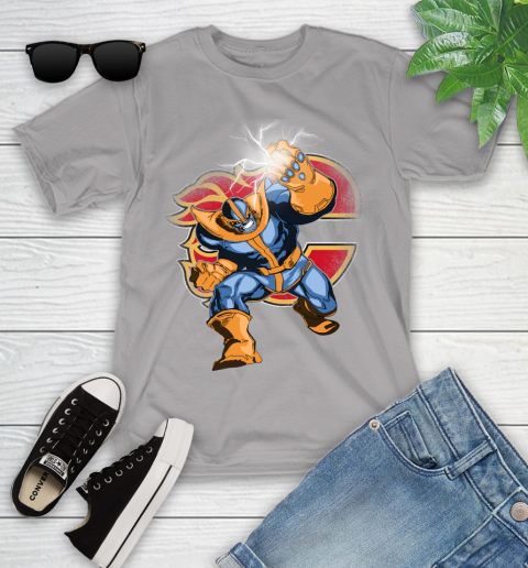Calgary Flames NHL Hockey Thanos Avengers Infinity War Marvel Youth T-Shirt 4