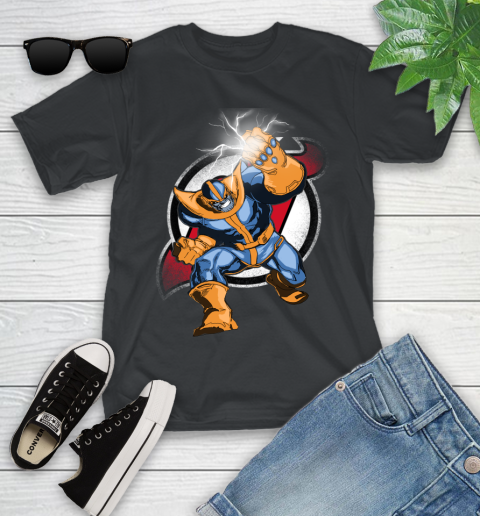 New Jersey Devils NHL Hockey Thanos Avengers Infinity War Marvel Youth T-Shirt
