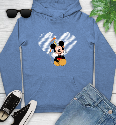 MLB Miami Marlins The Heart Mickey Mouse Disney Baseball T Shirt_000 Youth Hoodie 13