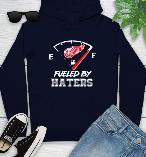 Detroit Red Wings NHL Hockey Fueled By Haters Sports Youth Hoodie 3
