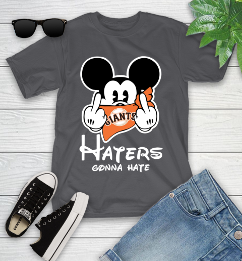 MLB San Francisco Giants Haters Gonna Hate Mickey Mouse Disney Baseball T Shirt_000 Youth T-Shirt 6