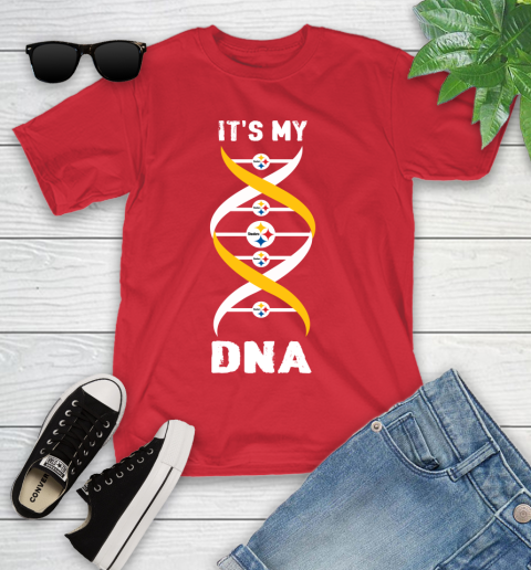 Pittsburgh Steelers NFL Football It's My DNA Sports Youth T-Shirt - Image 14