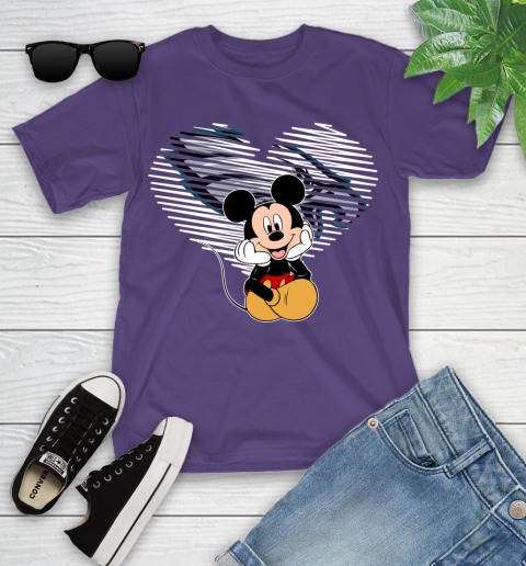 NFL Philadelphia Eagles The Heart Mickey Mouse Disney Football T Shirt_000 Youth T-Shirt 3