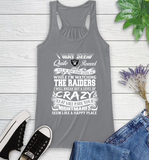 Oakland Raiders NFL Football Don't Mess With Me While I'm Watching My Team Racerback Tank 4