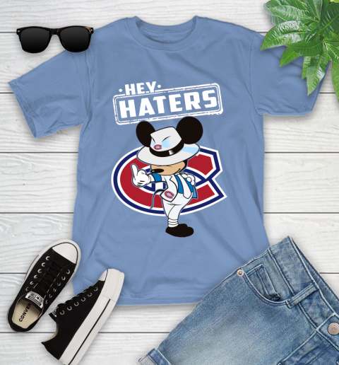 NHL Hey Haters Mickey Hockey Sports Montreal Canadiens Youth T-Shirt 15