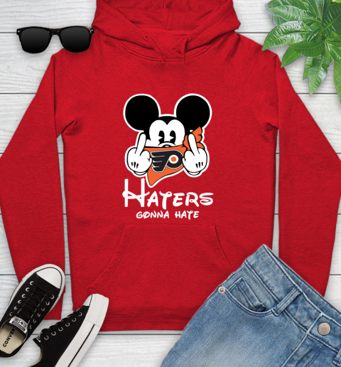 NHL Philadelphia Flyers Haters Gonna Hate Mickey Mouse Disney Hockey T Shirt Youth Hoodie 12