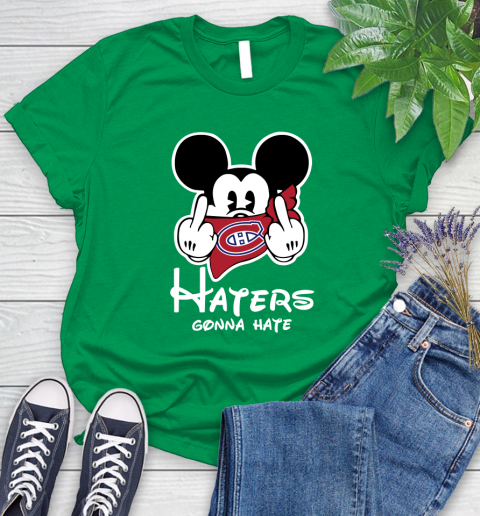 NHL Montreal Canadiens Haters Gonna Hate Mickey Mouse Disney Hockey T Shirt Women's T-Shirt 9