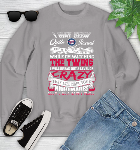 Minnesota Twins MLB Baseball Don't Mess With Me While I'm Watching My Team Youth Sweatshirt 3