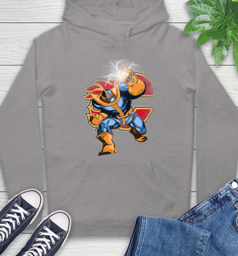 Calgary Flames NHL Hockey Thanos Avengers Infinity War Marvel Hoodie 6