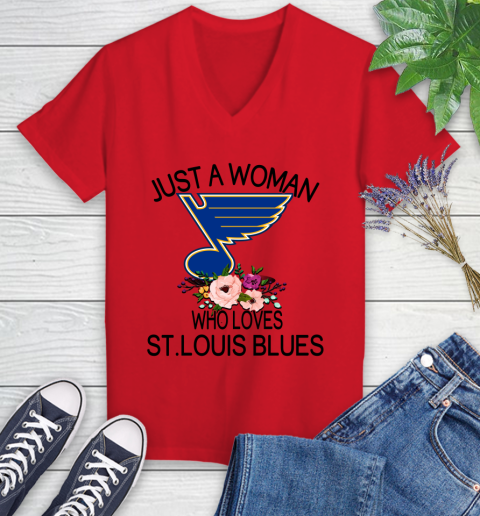 women's blues hockey shirt