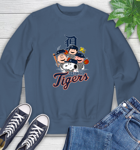 MLB Detroit Tigers Snoopy Charlie Brown Woodstock The Peanuts Movie Baseball T Shirt Sweatshirt 8