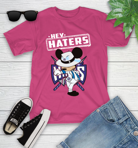 NBA Hey Haters Mickey Basketball Sports Sacramento Kings Youth T-Shirt 11