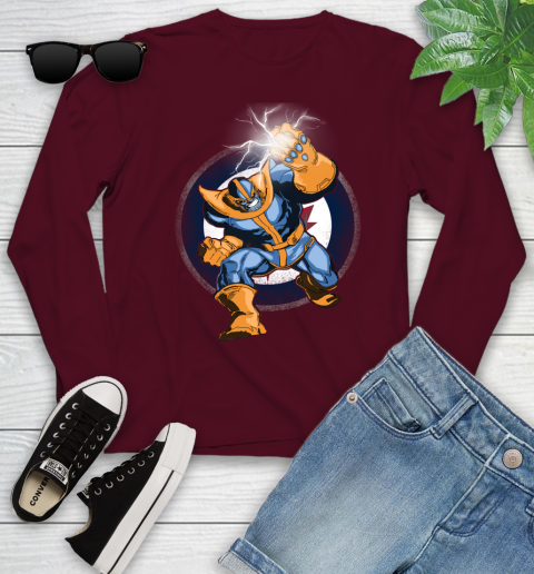 Winnipeg Jets NHL Hockey Thanos Avengers Infinity War Marvel Youth Long Sleeve 6