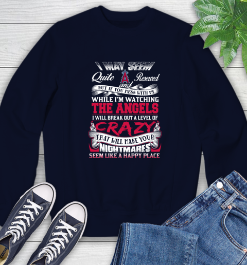 Los Angeles Angels MLB Baseball Don't Mess With Me While I'm Watching My Team Sweatshirt 2