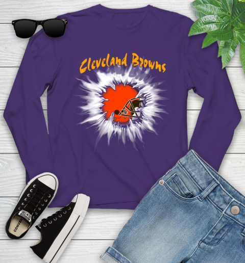 Cleveland Browns NFL Football Adoring Fan Rip Sports Youth Long Sleeve 4