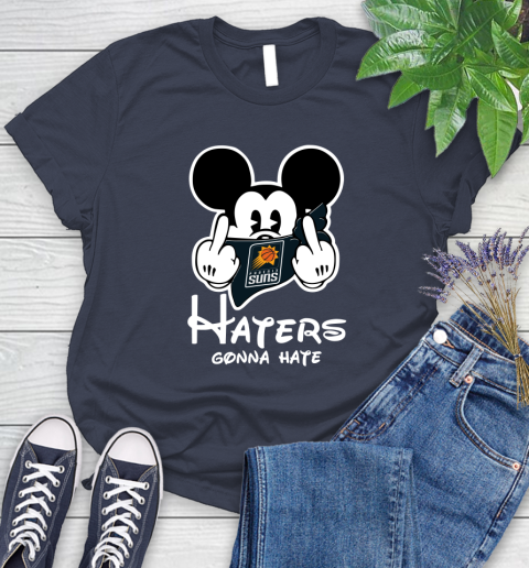 NBA Phoenix Suns Haters Gonna Hate Mickey Mouse Disney Basketball T Shirt Women's T-Shirt 14