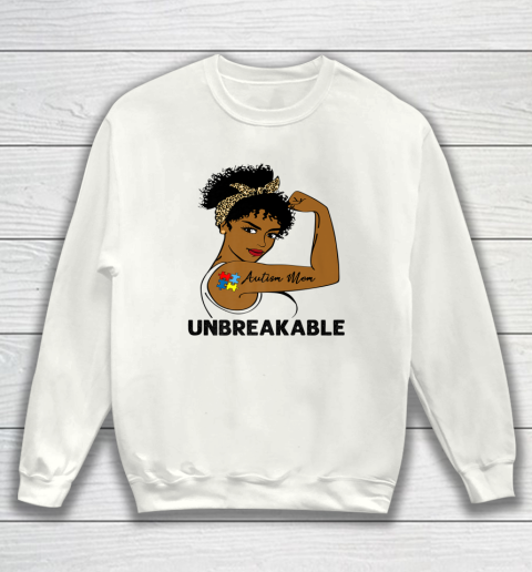 Autism Mom Strong Black Women Unbreakable Autism Awareness Black Girl, Women Sweatshirt