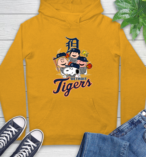 MLB Detroit Tigers Snoopy Charlie Brown Woodstock The Peanuts Movie Baseball T Shirt Hoodie 2