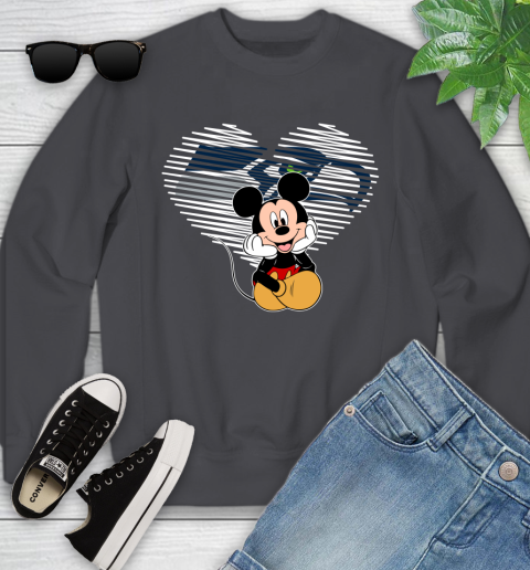 NFL Seattle Seahawks The Heart Mickey Mouse Disney Football T Shirt_000 Youth Sweatshirt 5