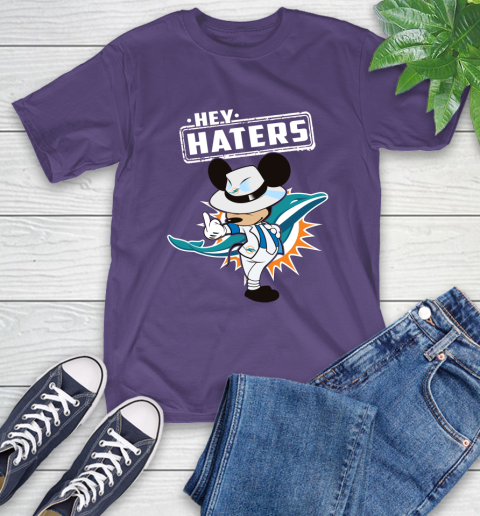 NFL Hey Haters Mickey Football Sports Miami Dolphins T-Shirt 5