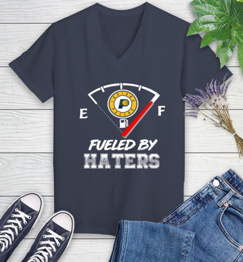 Indiana Pacers NBA Basketball Fueled By Haters Sports Women's V-Neck T-Shirt 12