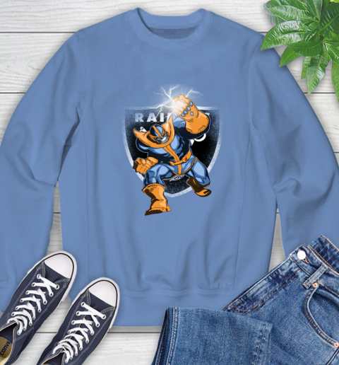 Oakland Raiders NFL Football Thanos Avengers Infinity War Marvel Sweatshirt 11