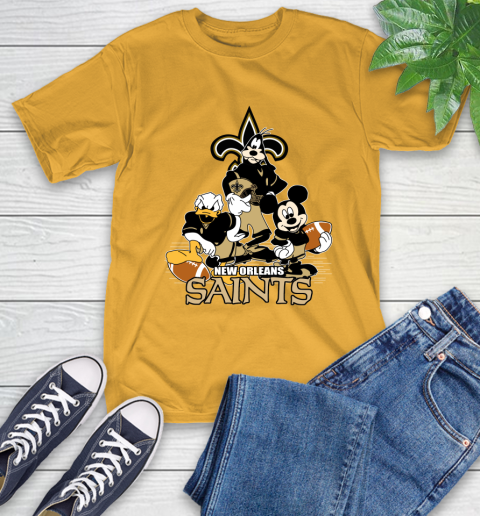 NFL New Orleans Saints Mickey Mouse Donald Duck Goofy Football Shirt T-Shirt 2