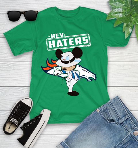 NFL Hey Haters Mickey Football Sports Denver Broncos Youth T-Shirt 8