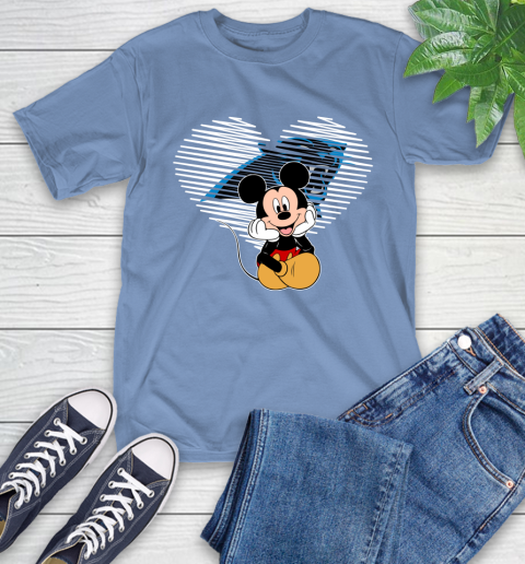 NFL Carolina Panthers The Heart Mickey Mouse Disney Football T Shirt_000 T-Shirt 12