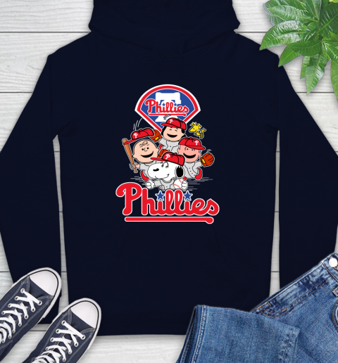 MLB Philadelphia Phillies Snoopy Charlie Brown Woodstock The Peanuts Movie Baseball T Shirt_000 Hoodie 3