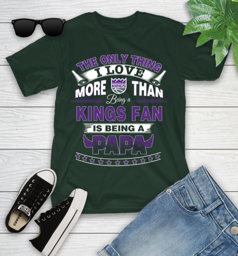 NBA The Only Thing I Love More Than Being A Sacramento Kings Fan Is Being A Papa Basketball Youth T-Shirt 5