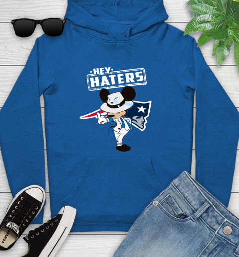 NFL Hey Haters Mickey Football Sports New England Patriots Youth Hoodie 11