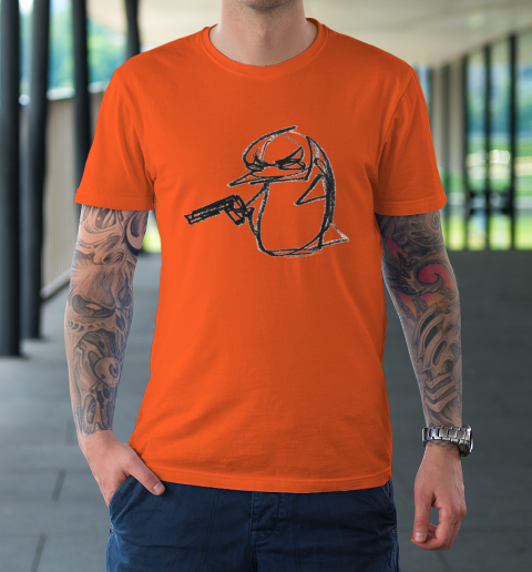 Penguin With Gun T-Shirt 10