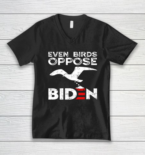 Even Birds Oppose Biden V-Neck T-Shirt
