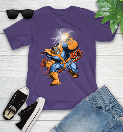 Baltimore Orioles MLB Baseball Thanos Avengers Infinity War Marvel Youth T-Shirt 3