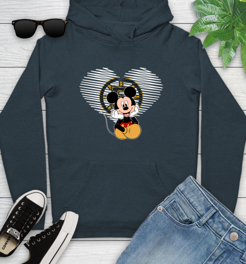 NHL Boston Bruins The Heart Mickey Mouse Disney Hockey Youth Hoodie 10