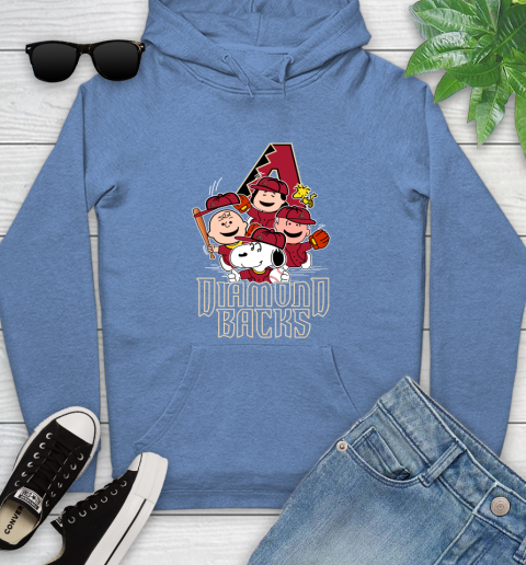 MLB Arizona Diamondbacks Snoopy Charlie Brown Woodstock The Peanuts Movie Baseball T Shirt_000 Youth Hoodie 13