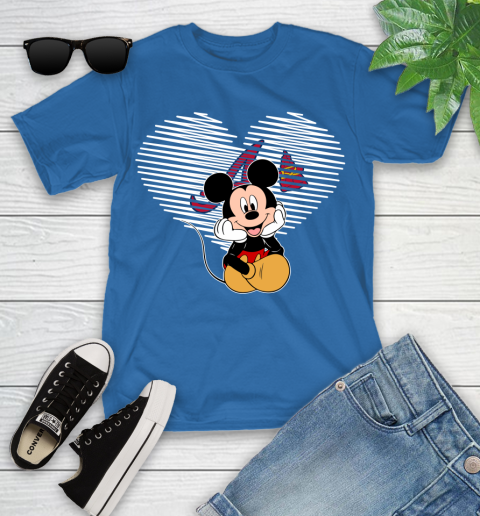 MLB Atlanta Braves The Heart Mickey Mouse Disney Baseball T Shirt_000 Youth T-Shirt 12